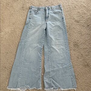 Pilcro Sky Blue Wide-Leg Jeans